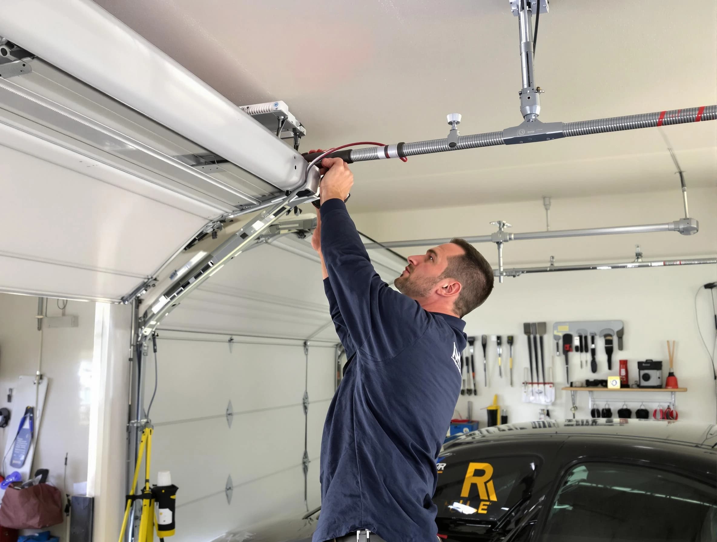 Clarkstown Garage Door Repair technician performing garage door cable repair in Clarkstown