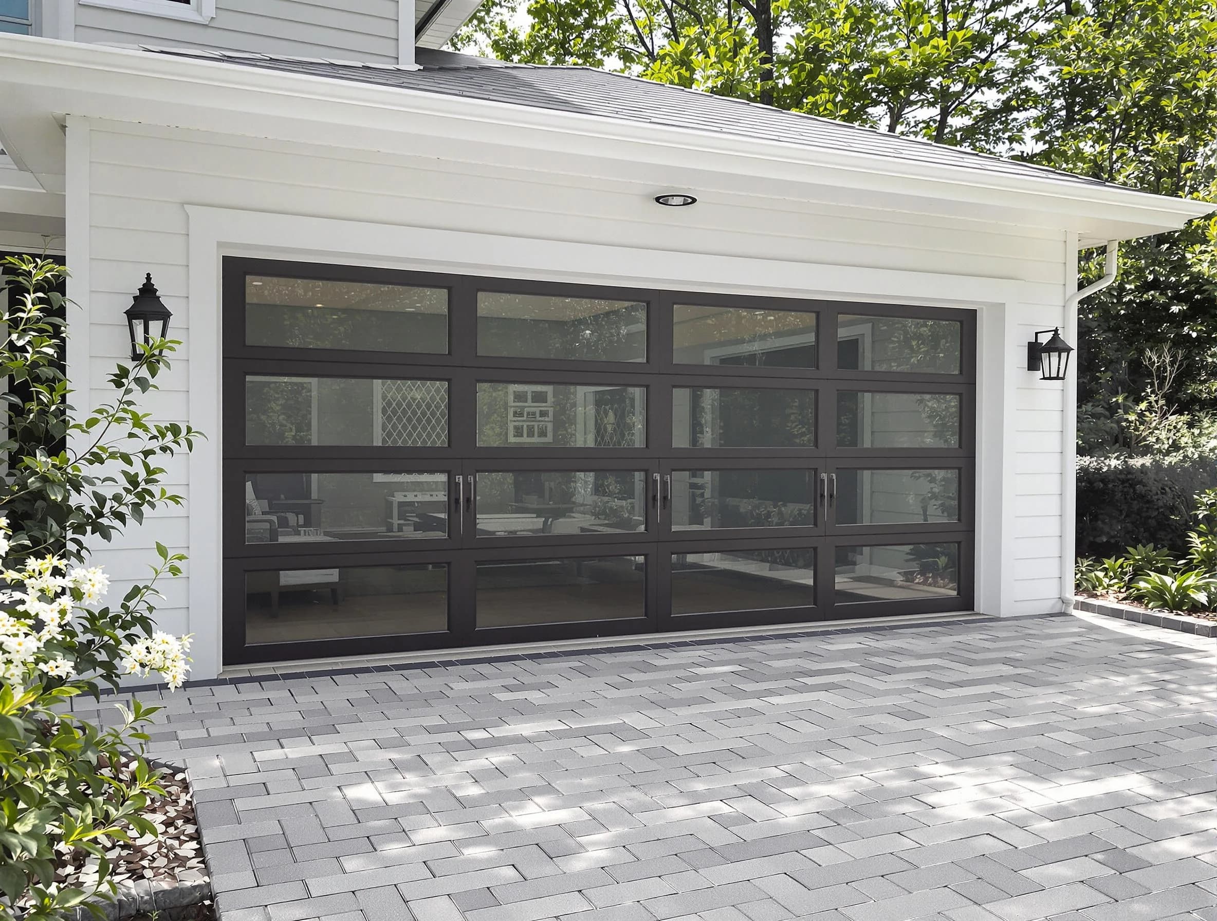 Clarkstown Garage Door Repair design specialist presenting custom garage door options to Clarkstown homeowner